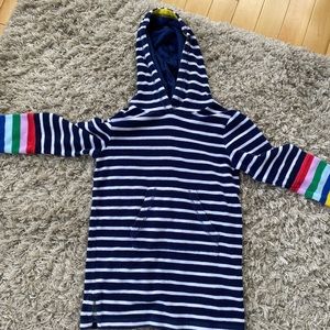 Mini Boden Blue Striped Swim Coverup